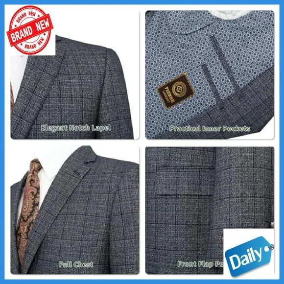 Classic Fit Stretch Blazer for Business & Formal Wear